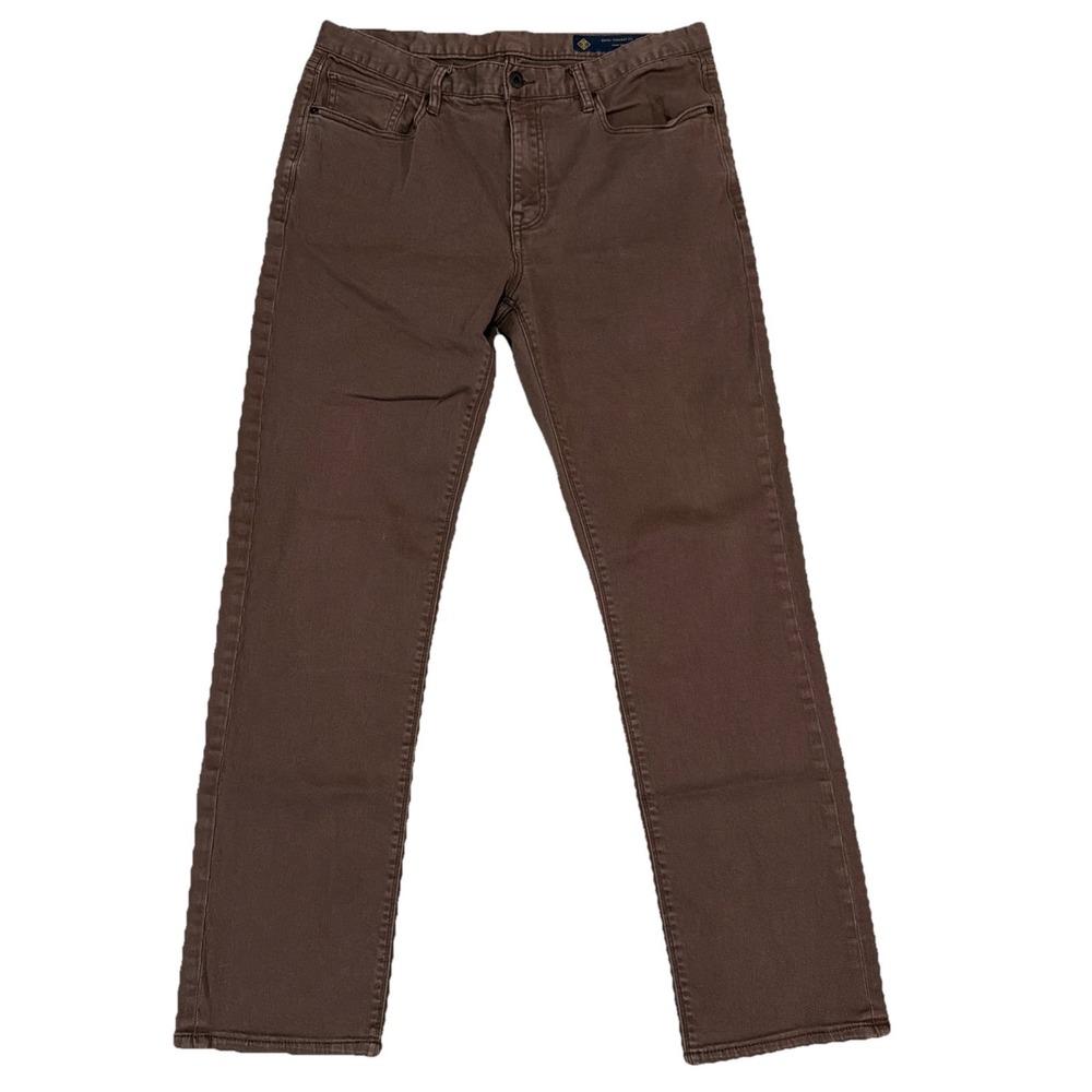 Roark Denim Jeans 34x32 Brown HWY 128 Straight Fit Stretch Denim